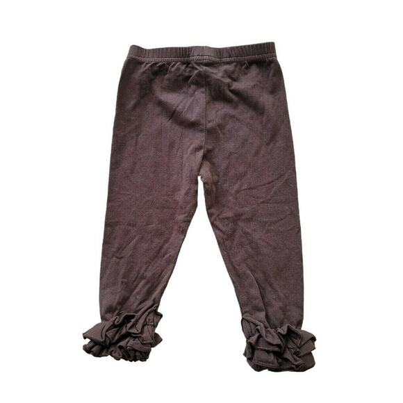 Adorable Essentials Brown Ruffle Leggings - Picture 1 of 3
